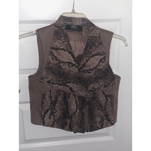 Dash. Town snakeskin print vest